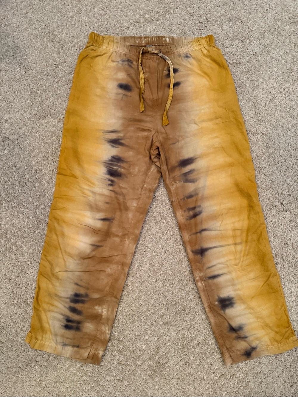 Raquel Allegra Hand Dyed Tie Dye Pull On Pants Size 1 Boho Luxury Lounge Pant